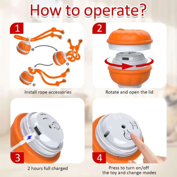 Interactive Dog Smart Rope Toy 5